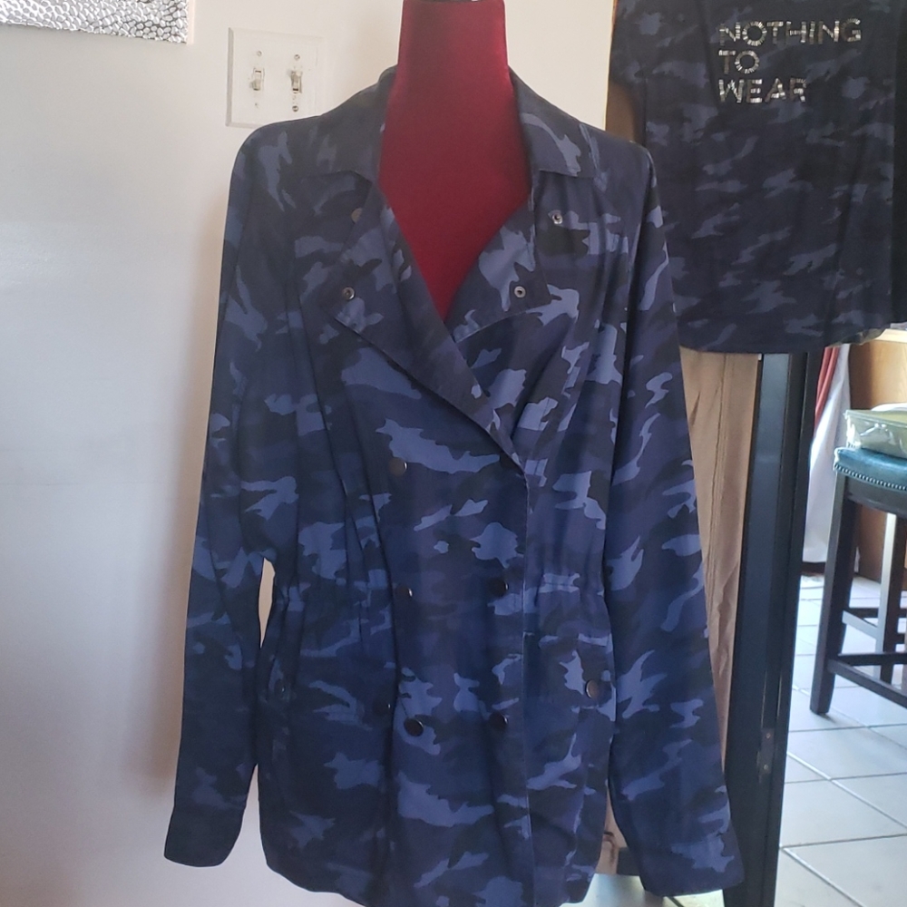 Blue camouflage jacket